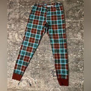 NWOT Adult Holiday Long John Plaid Pajama Pants Medium